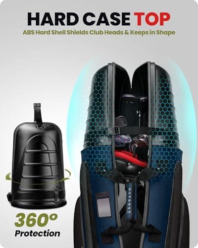 OutdoorMaster Golf Travel Bags for Airlines with Wheels and Hard Case Top — view 2