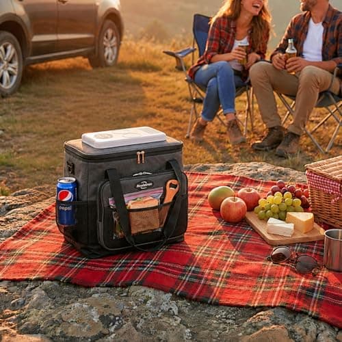 Koolatron Electric Cool Box - 12 V Powered Cooler For Car, Camping, Travel, Hard Sided Refrigerator For Vehicle, Caravan, Hot & Cold Function, Cools Drinks,Food For Road Trip, 25L — view 2