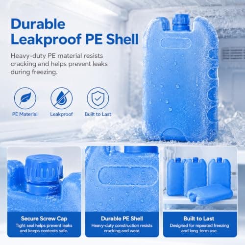 FOMIYES 4Pcs Ice Packs for Air Cooler，Reusable Ice Crystal Box（Blue） — view 6