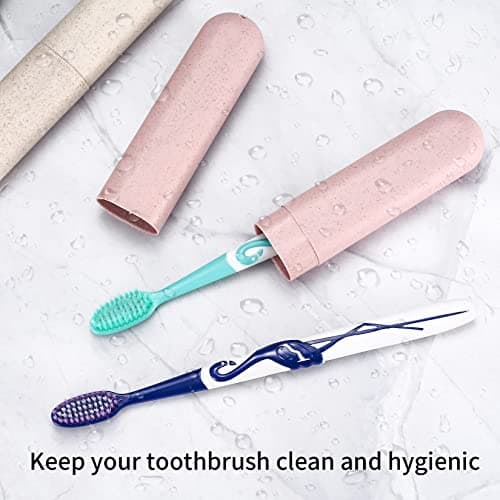 wugongshan 4 Pcs Travel Toothbrush Cases, Portable Travel Toothbrush Holder Case, Toothbrushes Storage Covers Cases Boxes, for Camping Business Trip Holiday — view 3