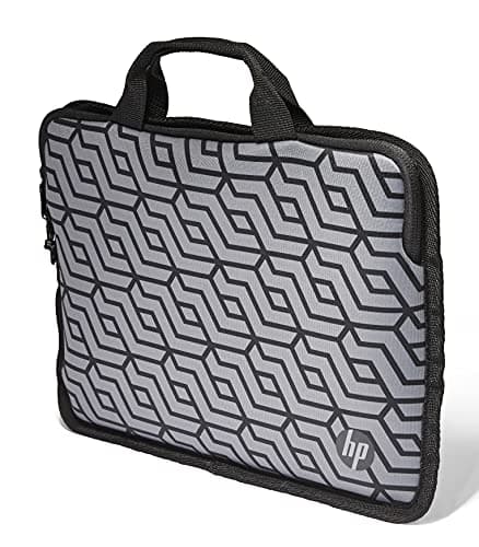 HP 11-inch Tablet Sleeve, Neoprene, Passthrough Cable access, Washable, Grey & Black, — view 2