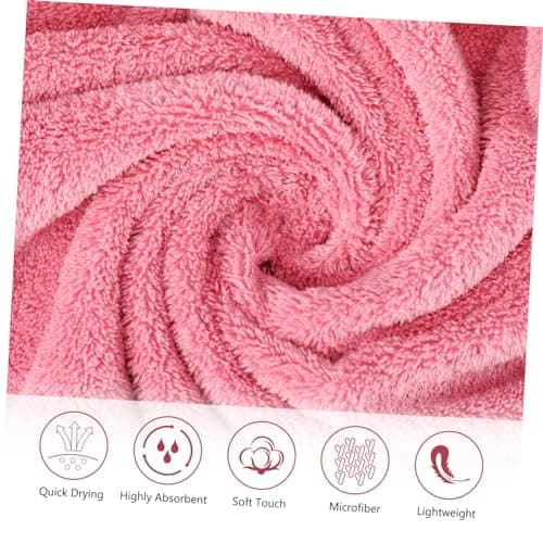 UTHCLO 5 Piece Microfiber Bath Towel Set with Lace Trim in Solid Colour — view 6