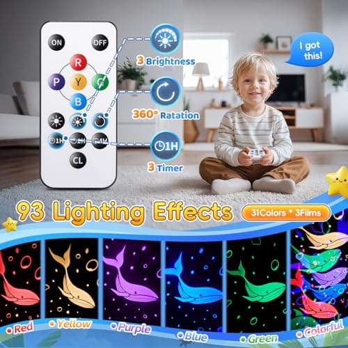 Dinosaur Toys for Boys,3HD Films Night Light Projector,31 Colors Boy Toys — view 6