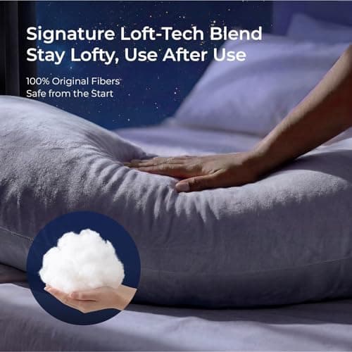 momcozy U Shaped Lite Pregnancy Pillow, Velvet Grey — view 6