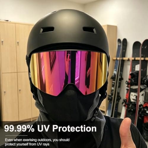 FMY OTG Ski Goggles,Snowboard Goggles for Men,Women & Youth Anti Fog — view 2