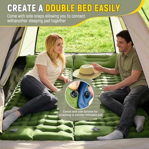 Myxslop Camping Sleeping Pad with Built-in Foot Pump & Pillow, 15.5cm Thick Ultralight Inflatable Sleeping Mat, Compact Camping Mat for Hiking, Backpacking, Festivals & Tent Camping — view 6