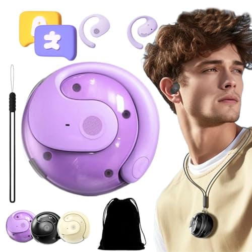 Donubiiu Translator, Wireless Bluetooth Translation Earbuds, Supports 75 Languages, Ai Translation Wireless Ows Bluetooth Portable Translator Device (purple)