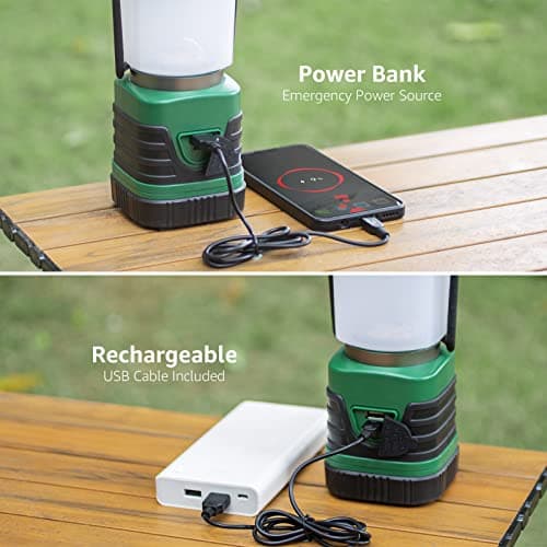 LE Camping Light Rechargeable, 1000lm Camping Lantern, Warm & Cool Light — view 4