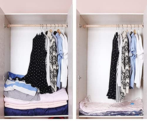 Large Space Saving Vacuum Storage Bags 3 Pack Clothes Bedding Organiser Under Bed Jumbo Vacuum Sealed Bags Reusable Save 80% More Storage Space Compression Seal for Closet Storage 90x120cm — view 2