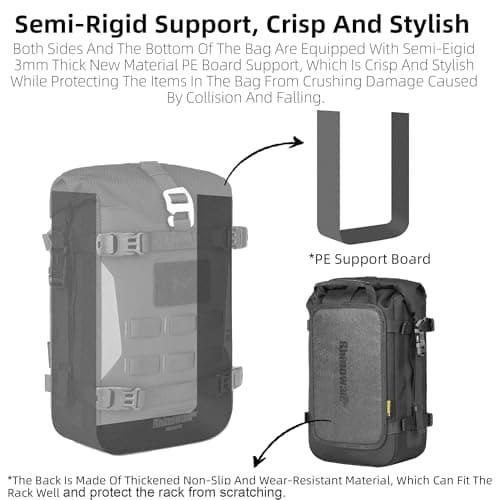 Rhinowalk Motorcycle Crash Bar Bag Waterproof 6L with Shoulder Strap (1pc) — view 3