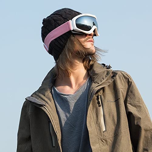OutdoorMaster OTG Ski Goggles - Over Glasses Ski / Snowboard Goggles for Men, Women & Youth - 100% UV Protection (White Frame + VLT 10.2% Grey Lens) — view 6