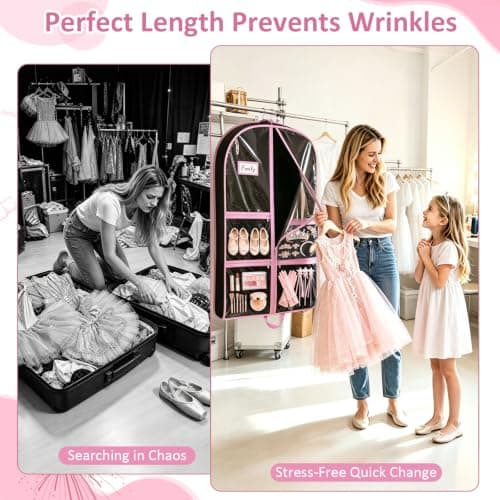 Dance Costume Bag, 40" Dance Costume Garment Bags with Shoe Bag — view 4