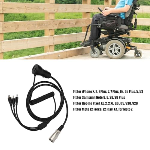 BONKZEBU 3 in 1 Wheelchair USB Charging Cable, Fast Charging Adapter Cord for Multiple Devices, with Universal Compatibility for Moto — view 3