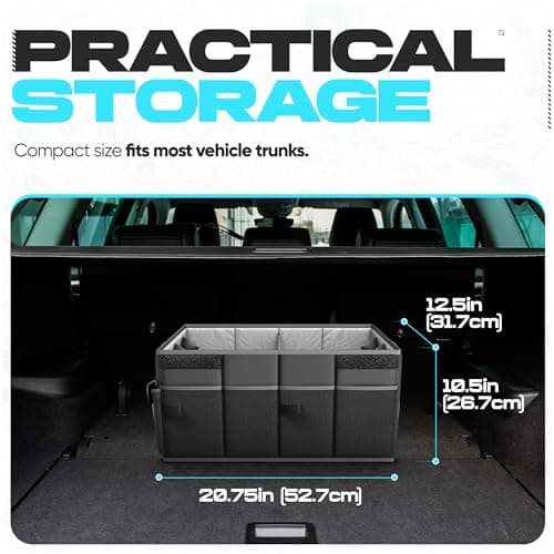 FORTEM Car Boot Organiser - Foldable Car Organiser & Storage for SUV Trucks — view 4
