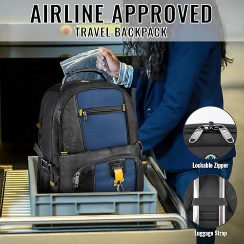 MATEIN 17.3 Inch Large Laptop Backpack, Laptop Bags for School, Royal Blue — view 5