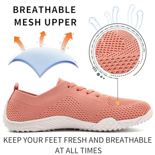 Barefoot Shoes Womens Slip On Trainers Gym Yoga Shoes Women Pink Size 7 — view 4
