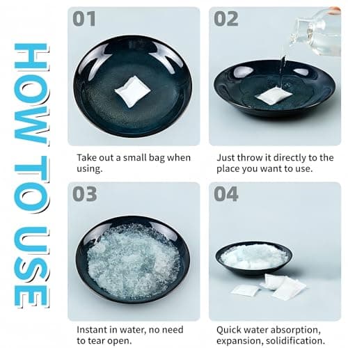 20 Packs Portable Toilet Gel,Camping Toilet Gel,Absorbent Powder,Camping Toilets Absorbent Powder,Emergency Vomit Bag Absorber for Adults Outdoor,for Travel,Car,Hiking — view 5