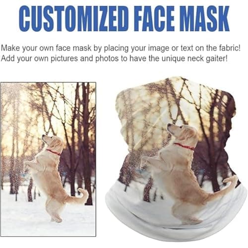 Personalised Winter Loop Scarf for men & women，Fleece Tube Scarf Neck Warmer Neckerchief Windproof Ski Mask Warmer for Outdoor Skiing Motorcycling Running Cycling — view 2