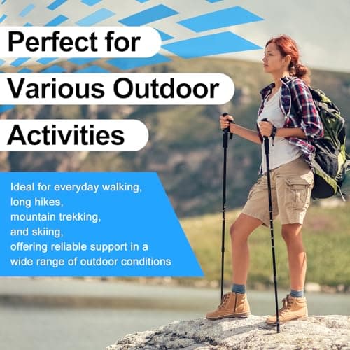 supregear Walking Poles Caps, 8 Pcs Anti-Slip and Shock Absorbing Rubber Feets for Walking Stick, Fits Most Standard Hiking, Trekking, Walking Poles, 11 mm/0.43 inch Diameter — view 5