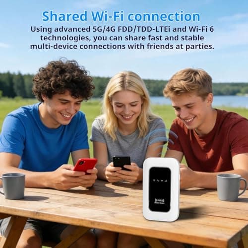 Portable 5G/4G+ WiFi Router, Plug & Play No SIM Card Needed, 300 Mbps Ultra-Fast Hotspot for Travel, Work & Home, Unlock Global Internet Access for 10 Devices — view 2