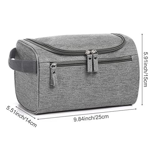 Etercycle Hanging Wash Bag Travel Toiletry Bag Waterproof Bathroom Bag for Men and Women Travel Toiletry Makeup Organizer (Grey) — view 2