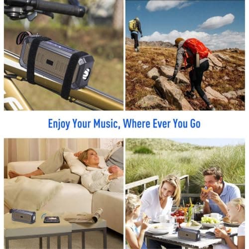 Nuhjytgf Solar Powered Portable Speaker High Fidelity Wireless Shockproof — view 6