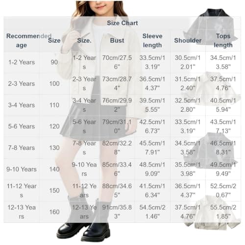 TTHVYE Kids Faux Leather Jackets Boys Girls Casual Coats Turn Down Collar Long Sleeve Tops Children Windproof Outerwear Breathable Comfy Thermal Active Athletic Trekking Camping Age 1-13 Years — view 4
