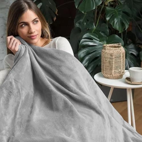 Megcdtr Travel Blanket and Pillow with Eye Mask and Ear Plugs(Grey) — view 5