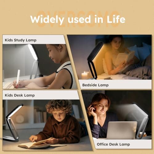 Overcomo Small LED Rechargeable Portable Foldable Wireless Desk Table Lamp — view 6