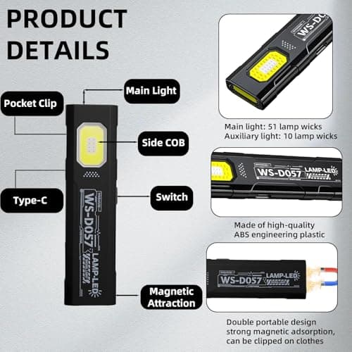 Slim EDC Flashlight, Mini Rechargeable Pocket Torch with USB-C Charging — view 5