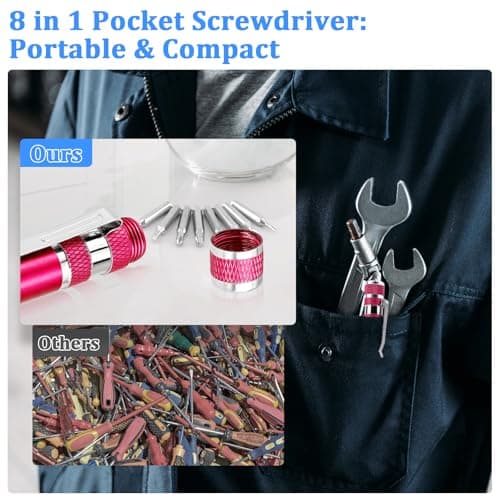HOFASON Stocking Stuffers Bulk for Men, 20 Pcs Pocket Pen Screwdriver Set 8-in-1, Christmas Bulk Gifts for Men Adults Teens, Party Favors Prizes for Adults, Small Birthday Gifts, Multitool Screwdriver — view 5