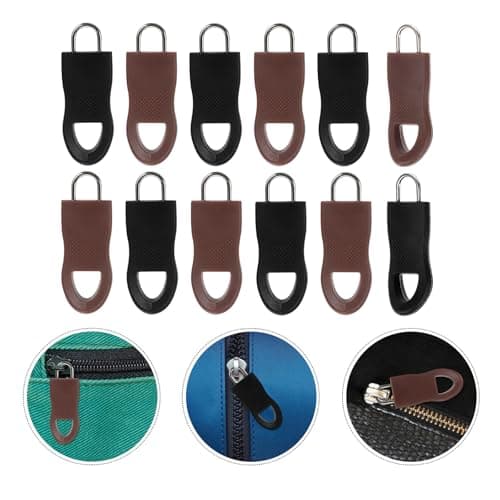HAPINARY 12pcs Zipper Pulls Zipper Fixers Detachable Plastic Alloy Sturdy Convenient Repair Kit for Luggage Bags — view 6