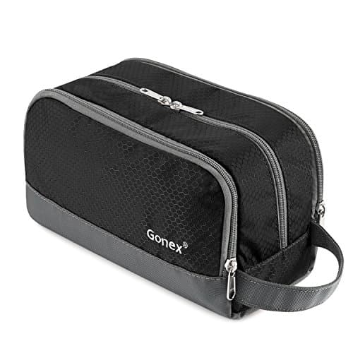 Gonex Men's Toiletry Bag, Water-Resistant Nylon Travel Wash Shower Bag