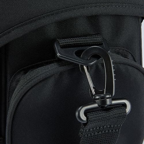 Amazon Basics Shoulder Bag for SLR Camera and Accessories, Large, Adjustable Strap, Waterproof, Shockproof, Solid, Padded - Black/Orange — view 5