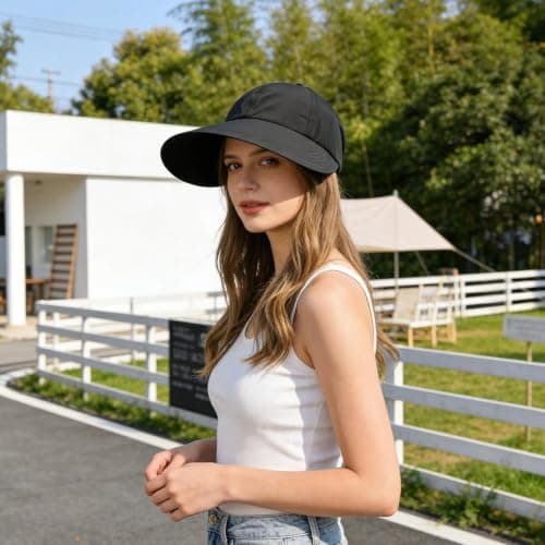 UV Protection Sun Hat,Wide Brim Adjustable Buckle Breathable Cap,Quick-Dry — view 6
