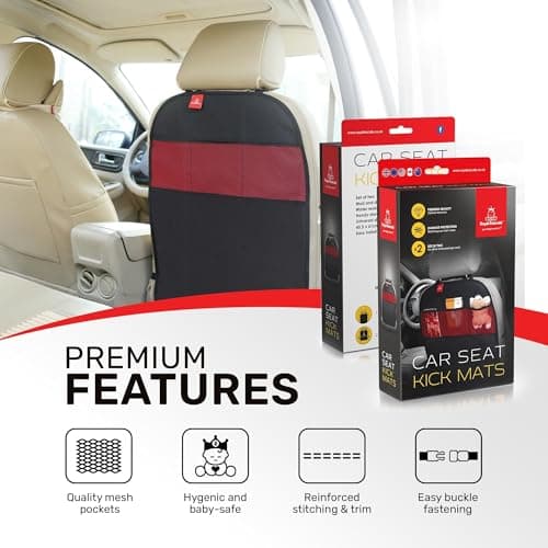 Royal Rascals - Car Seat Kick Mats - 2 Pack - Waterproof Back Seat Guard — view 4