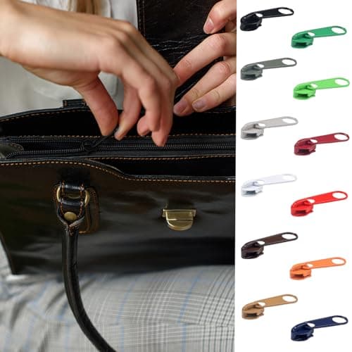 DOITEM 72Pcs Zipper Repair Kit - 12 Colors, 5# Zipper Pulls, Rescue Kit for Clothing, Jackets, Purses, Luggage, Backpacks — view 4