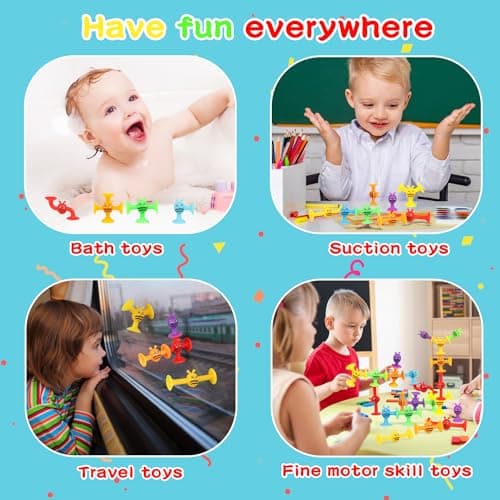 SULOLI Sucker Toys for Kids,38PCS Suction Cup Airplane Activities for Kids Window Travel Toys for 3+ Year Olds — view 3
