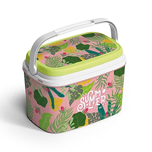 URBNLIVING 6L Cooler Box Insulated (Pink Tropic-Without Ice Pack)