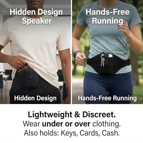 Mic Belt for Fitness Instructors, Sweat Resistant Neoprene Pouch — view 6