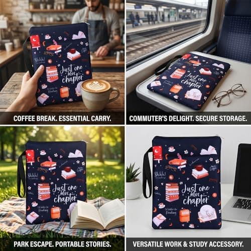 Printed Tablet Sleeve Case, Portable Book Protector Cover Bag for 9.7-11 Inch Tablets, Travel Carrying Pouch Work School Office (Style 1) — view 6