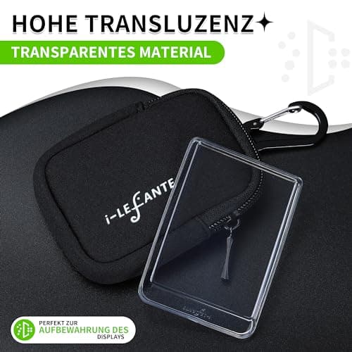 i-LEFANTE Pack of 2 for Bosch Kiox 500 (BHU3700) Display Protective Case with Neoprene Case, E-Bike Screen Protector, Transparent and Waterproof, Shock and Scratch Protection (Set of 2 with Neoprene — view 2