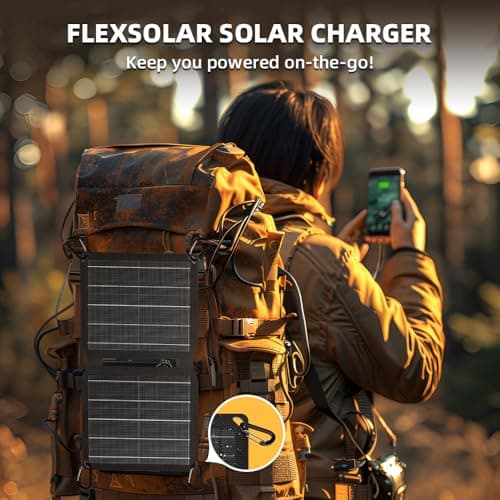 FlexSolar 10W Portable Solar Chargers 5V USB Small Power Emergency Panels — view 6