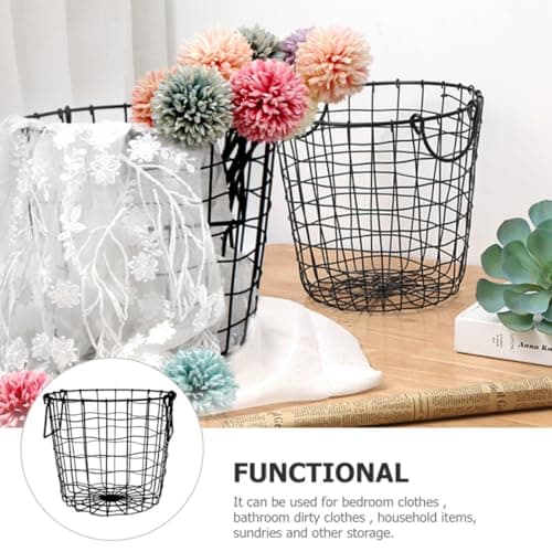 Nordic Style Storage Basket Iron with Handles for Home Organising — view 3