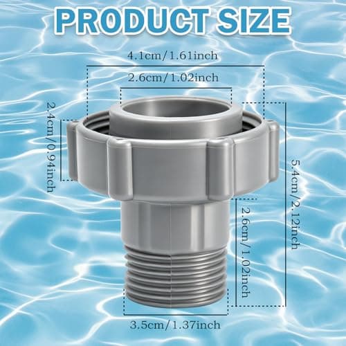 CYUXING 4Pcs Pool Hose Drain Adapter with Garden Clamps, Connects To Garden Water Pipes, Suitable For Coleman Bestway Above Ground Pool Drain Plug, Stainless Steel — view 2