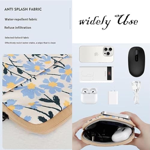 6-7 Inch Waterproof K-le-Sleeve Protective Pouch Black Orchid Pattern — view 5