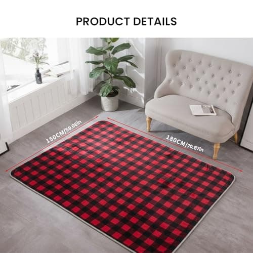 USB Heated Sleeping Mat, 3-Level Adjustable Temperature Camping Heating Pad with 6 Heating Zones, Waterproof Electric Warm Sleeping Bag Liner for Cold Weather Hiking Backpacking — view 5