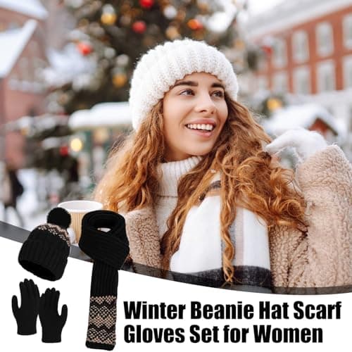 Tktouci Winter Scarf Women Thickened Cold Proof Hand Warmer Scarf — view 2
