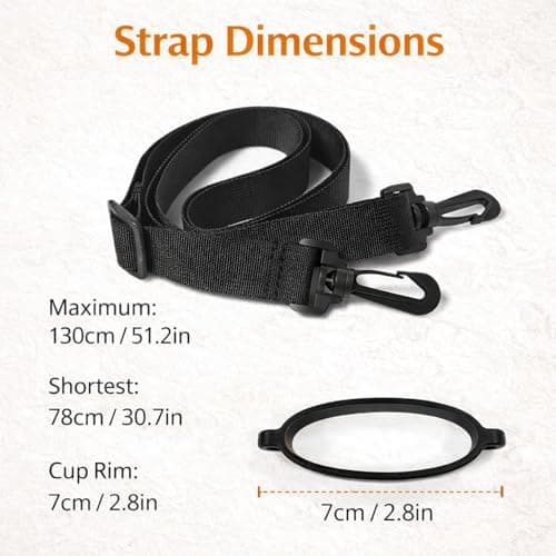 ApexPine Adjustable Water Bottle Carrier Strap for Hiking Travel — view 2