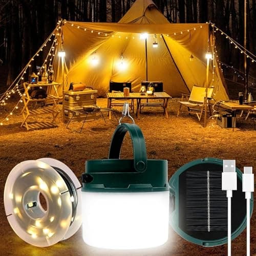 Annefly 10M Camping Fairy Lights 2 in 1 Solar & USB Rechargeable Lantern